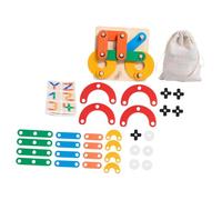 CORHAD Educational Wooden Toe Puzzle for Cognitive Building Enhancing Motor Skills and Creativity Montessori-inspired Preschool Learning Game for Boys and Ages