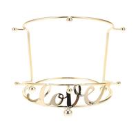 CORHAD Elegant Metal Tiara Display Holder 2 Tiers and Dual Hooks, Organizes Wedding Hair Accessories and Crowns, for Home Or Backstage Storage