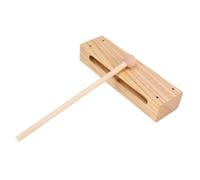CORHAD Ethnic Percussion Instrument Square Wooden Clapper Hardwood Rhythm Stick Musical Instrument Mallet Rhythm Block Mallet Drum Toy