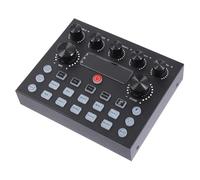 CORHAD External Sound Card with Colourful Lighting and Independent Reverb Adjustment, Iron Shell Design, 800 Ma Capacity, Compatible with Mobile Phones and Tablets for Live Streaming