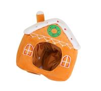 CORHAD Festive Gingerbread House Hat Unique Xmas Party Cap Cartoon Headpiece Vibrant Colors Holiday Costume Headwear for Christmas Celebrations and Cosplay Events