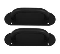 CORHAD Fire Door Handle for Stainless Steel 2pcs Black Surface Mount Thickened Pull Handle 45mm Short Hole Spacing 128mm Long Hole Spacing Sliding Door