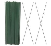 CORHAD Floral Stem Wire 60pcs Green Floral Wire Stems Plastic Coated Iron Wire for Artificial Plant Flower Arrangement and Professional Florists