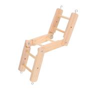 CORHAD Foldable Solid Wood Parrot Ladder with Adjustable Climbing and Beak Claw Grinding Functions Versatile Bird Cage Accessory for Parakeets Cockatiels and Small to Cage Birds