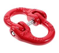 CORHAD Forged Steel Lifting Chain Connector Link Double Ring Coupling Link for Trailer Tow Hitch Safety Heavy Duty Quick Attachment Resistant Coating for Industrial Use
