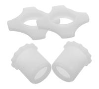 CORHAD Glow-in-the-dark Silicone Microphone Anti-roll Rings and Bottom Rod Sleeves 4pcs Set for Cordless Mic Protection and Anti-fall Use in Ktv and Live Performances