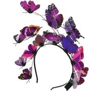CORHAD Glow Iron and for the Women Lightweight Butterfly Headband Dark Plastic Material, Unique Design for Concerts and Parties