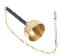 CORHAD Golden Brass Percussion Instrument Crisp and Pleasant Sound, Comfortable to Hold Hand Bell for Meditation and Temple Use Rituals