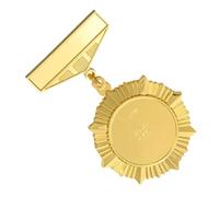 CORHAD Golden Zinc Alloy Medal Pin for Men Featuring Vintage Elegant Appearance, for Personal Awards and Party Favor, Versatile Metal Brooch Showcasing Honour and Achievement
