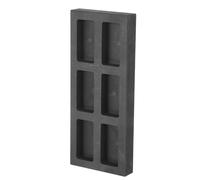 CORHAD Graphite Ingot Mold 6-Slot Casting Crucible Mold for Gold Silver Aluminum Copper Metal Melting Refining Rectangular 195×80×17mm