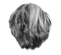 CORHAD Gray Short Grandpa Costume Wig for Men Realistic Light Grey Old Man Hairpiece for Halloween Stage Performances Cosplay Party Easy Maintenance Hair Accessory