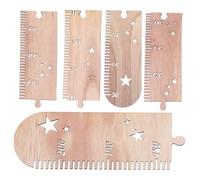 CORHAD Growth Height Chart Wooden Wall Hanging Star-Shaped Height Chart for Kids Children Nursery Room Decoration Ruler for Child Festival