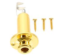 CORHAD Guitar End Pin Jack Socket 6.35mm Electric Guitar Lead Socket Plate Metal Pickup Jack Zinc Alloy Material Easy Installation