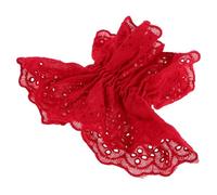 CORHAD Hair Bands Red Versatile Use for with and Comfortable Material Lace Hair Scrunchies Oversize Fabric Elegant French Style for Women Stylish Updos and Daily Wear