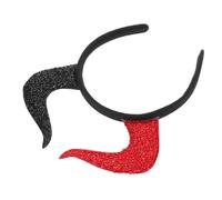 CORHAD Halloween Devil Horns Headband Bold Red Black Antler Costume Accessory Comfortable Nonslip Party Hairband for Women Men Spooky Festival Headpiece
