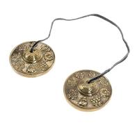 CORHAD Handcrafted Nepal Pure Copper Finger Cymbals Meditation Bell Cymbals Percussion Instrument for Yoga and Meditation Practice