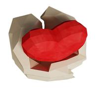 CORHAD Handicraft Origami Paper DIY Supplies Premium Pearlized Heart Shape Geometry Wall Hanging Craft for Creativity and Handmade Art Projects
