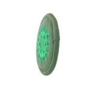 CORHAD Handmade Embroidered Buddhist Sound Bowl Mat, Rounded Dual-layer Cushion Pad 16cm Green, Religious Singing Bowl Mat for Meditation and Yoga Decor