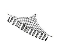 CORHAD Handwoven Black Corner Hammock Plush Animal Storage Net for Wall Hanging Organizer Decorative and Space-Saving