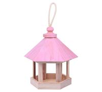 CORHAD Hanging Wooden Bird Nest Box for Garden DIY Paint-able Bird House Shelter