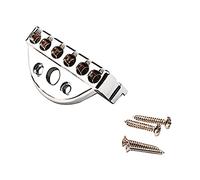 CORHAD Headless Guitar String Lock Nut Accessories Set with Chrome Guitar Bridge Parts Playing