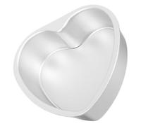 CORHAD Heart Shaped Cake Pan for DIY Baking with Removable Bottom, Aluminium Alloy Material, Silver Colour, No Rough Places, Creative and Romantic Style