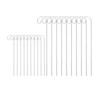 CORHAD Heavy Duty Iron Shepherd's Hook Garden Stakes Multipurpose Outdoor Hooks 20pcs with Easy Installation for Hanging Yard Signs and Flower Pots for Garden and Flower Beds Decoration