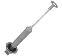 CORHAD Heavy-Duty Long Toilet Plunger with Nordic Grey Handle, High-Pressure Bathroom Unclogger Tool for Sink and Drain Blockages, Anti-Clogging Plumbing Accessory for Home Use