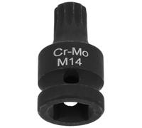 CORHAD Heavy-Duty M14 Triple Square Spline Bit Socket Tool for Brake Caliper Screws, Steel Construction with Compact Design and Efficiency Booster, for Brake Caliper Maintenance