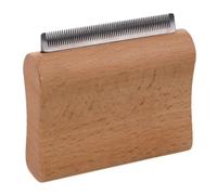 CORHAD Horse Deshedding Brush for Grooming Ergonomic Handle for Comfortable Use Dogs Cats Removes Dead Hair and Wooden Design