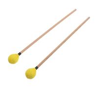 CORHAD Intermediate Yarn-wrapped Mallets with Handles for Xylophone and Marimba Soft Percussion Sticks for Practice Ensemble and Classroom Performance Wood Construction Gentle Tone