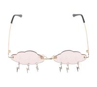 CORHAD Irregular Fun Rimless Women Shaped for Cloud Sunglasses Stylish PC Material Costume Accessory Unique Fashion Eyewear with Design Street Photo and Vacation