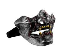 CORHAD Japanese Cosplay Mask Hannya Half Face Decorative Mask Unisex for Theater Masquerade Party with Comfortable Elastic Band Authentic Japanese Style
