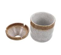 CORHAD Japanese Style Ceramic Ashtray Retro Antique Tabletop Decor for Sushi Restaurant Windproof Modern Ashtrays