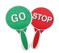 CORHAD Kids Traffic Safety Education Handheld Paddle Sign for Classroom Use, Mini Traffic Signal, Interactive Road Safety Learning Toy for Preschool and Primary School Children