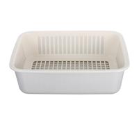 CORHAD Large Capacity Kitchen Colander with Double-Layer Design and Quick Drainage, Plastic Fruit Strainer Colander Bowl for Washing Rice, Vegetables and Food in Small Kitchens with Easy