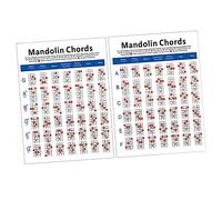 CORHAD Large Mandolin Chord Chart Copper Plate Paper Musical Instrument Exercise Diagram Training Guide for Students and Teachers