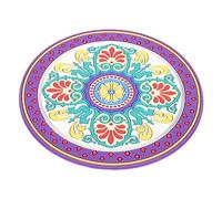 CORHAD Large Meditation Sound Bowl Mat Cushion Exotic White Base Religious Themed Sound Bowl Pad for Buddhist Rituals for Mindfulness Practice