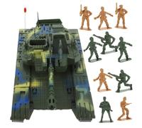 CORHAD Large Military Tank with Random Soldiers Inertia Friction Powered Emulational Vehicle for Boys Outdoor Play Safe Non Toxic Materials Random Color