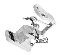CORHAD Led Light Helping Hand Soldering Station Alligator Clips Glass and Iron Holder for Hobbyists Electricians and Jewelers