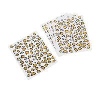 CORHAD Leopard Print Temporary Tattoos 6pcs Gold Foil Transfer Sheets Realistic Body Tattoo Stickers for Adults Halloween Festival Party Decorations