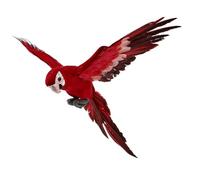 CORHAD Lifelike Simulated Parrot Garden Statue Red Winged Ornament Decorative Courtyard Craft for Patio and Outdoor Nature Lovers