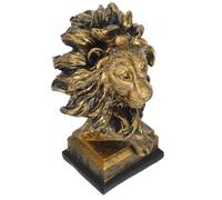 CORHAD Lion Head Sculpture Lion Figurines Resin Lifelike Design and Easy Installation for Home Desktop Decoration Creating A Luxury and Distinctive Atmosphere