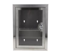 CORHAD Locking Storage Box, Stainless Steel Double Layer Wall Mounted | Silver Finish, Secure Storage for Medicine and Valuables, Kitchen and Bathroom Use, Stylish Appearance