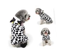 CORHAD Luxurious Pet Costume Dog Outfit in Cow Theme Warm Jumpsuit for Small Dogs Size Xl
