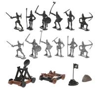 CORHAD Medieval Soldier Chariot Model Set, Mini Military Pretend Play Figures with Simulated Armored Fighting Vehicle, ’s Military Model for Role Play