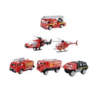 CORHAD Mini Fire Engine Model Educational Alloy Simulation Vehicle for Pocket Boys Learning Emergency Rescue Vehicle
