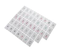 CORHAD Mini Mahjong Plastic Playing Cards for Outdoor Travel Home Bar Entertainment Prop with Toughness and Smooth Hand Feel