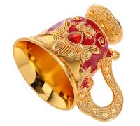 CORHAD Mini Red Zinc Alloy Communion Cup with Embossed Patterns, Vintage High-end Design Altar Cup for Business Settings and Home Use