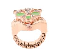 CORHAD Mini Ring Watch Decorative Finger Watch Quartz Zinc Alloy Black Cat Shape Cover for Girl Women Ladies Thanksgiving